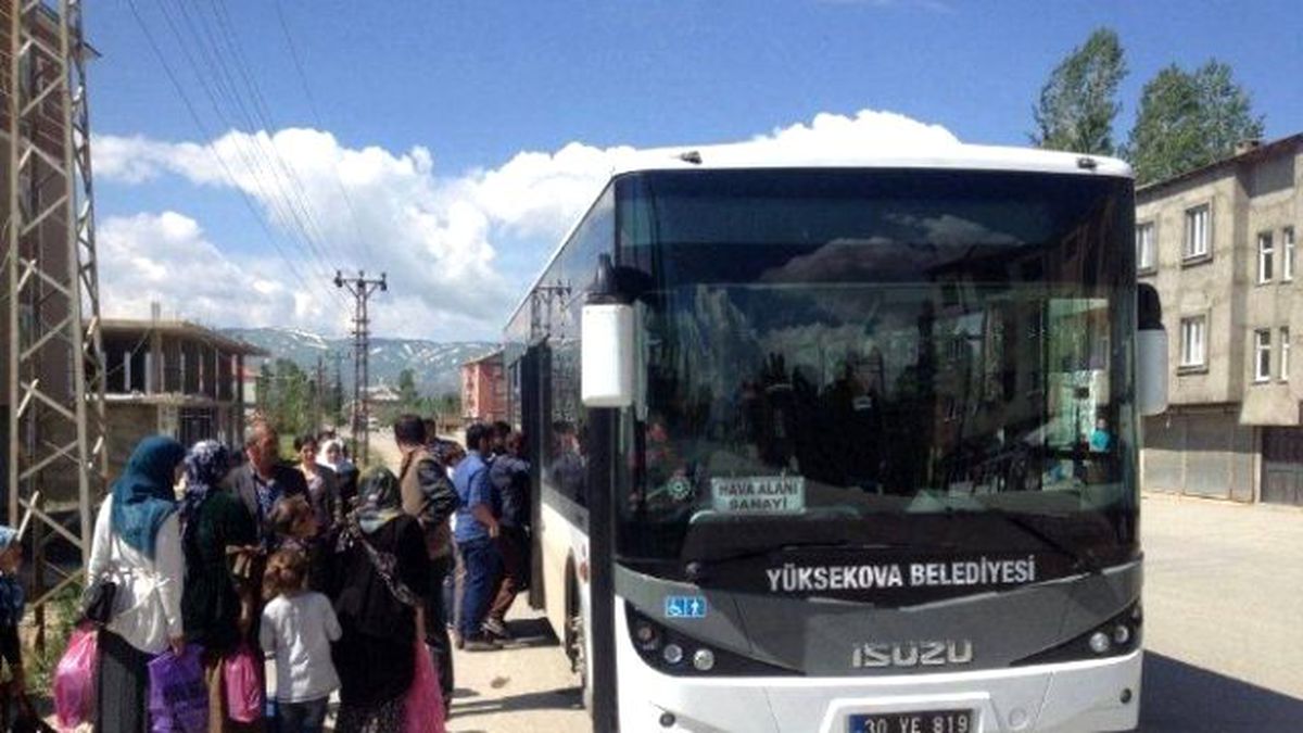 Yüksekova\'da Şehir İçi Ulaşım Ücretsiz