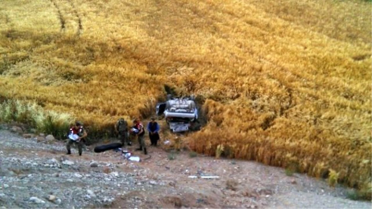 Otomobil Buğday Tarlasına Uçtu: 1 Yaralı