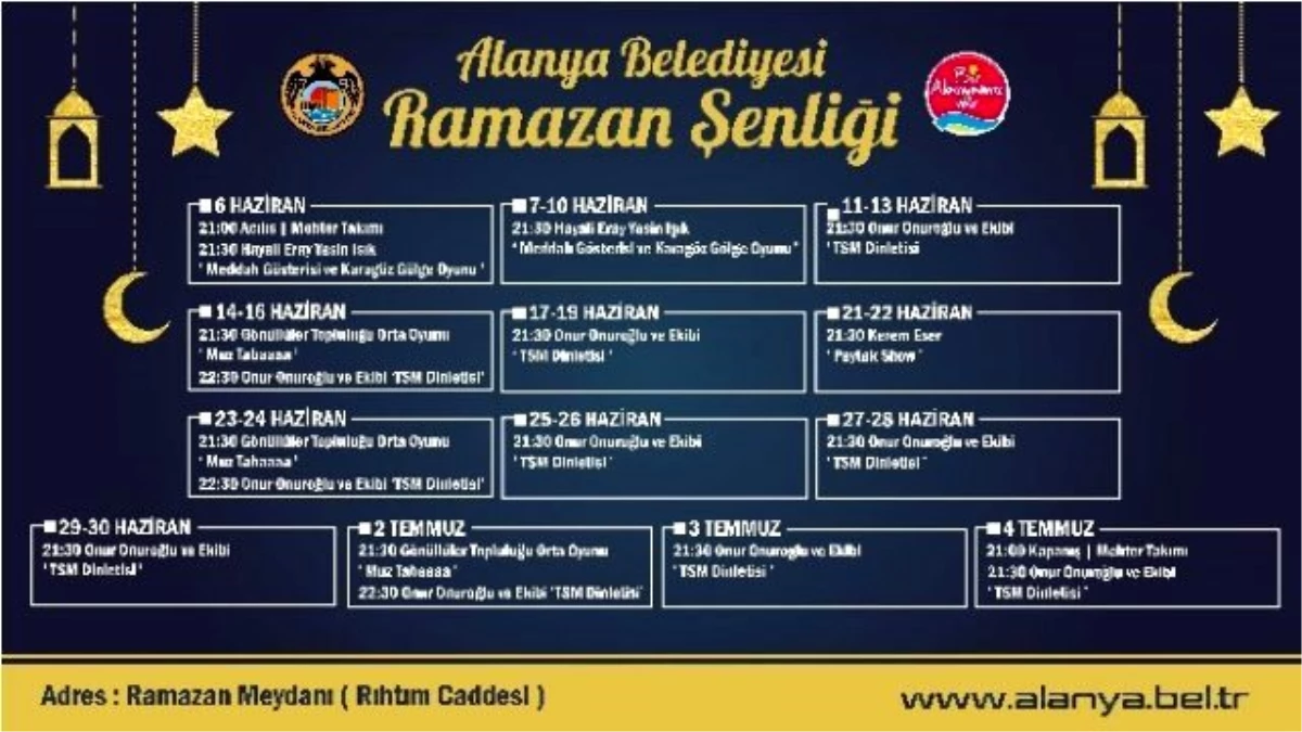 Alanya\'da Ramazan Meydanı Etkinlikleri Başlıyor