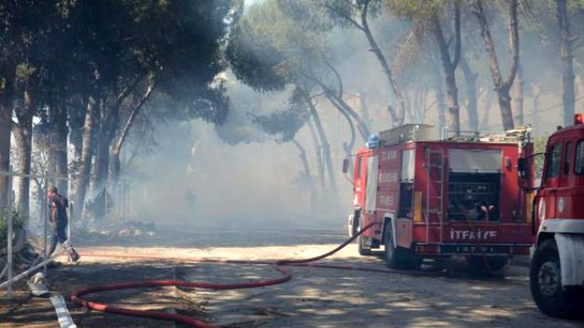 Aydın Tekstil Arazisinde Korkutan Yangın
