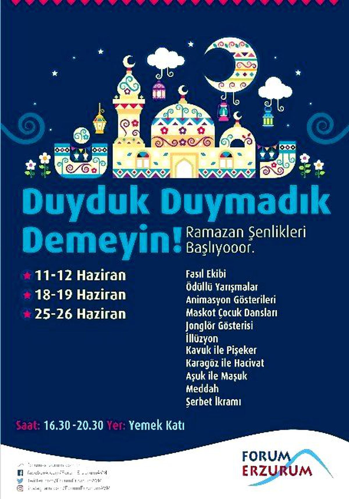 Forum Erzurum\'da Ramazan Şenlikleri
