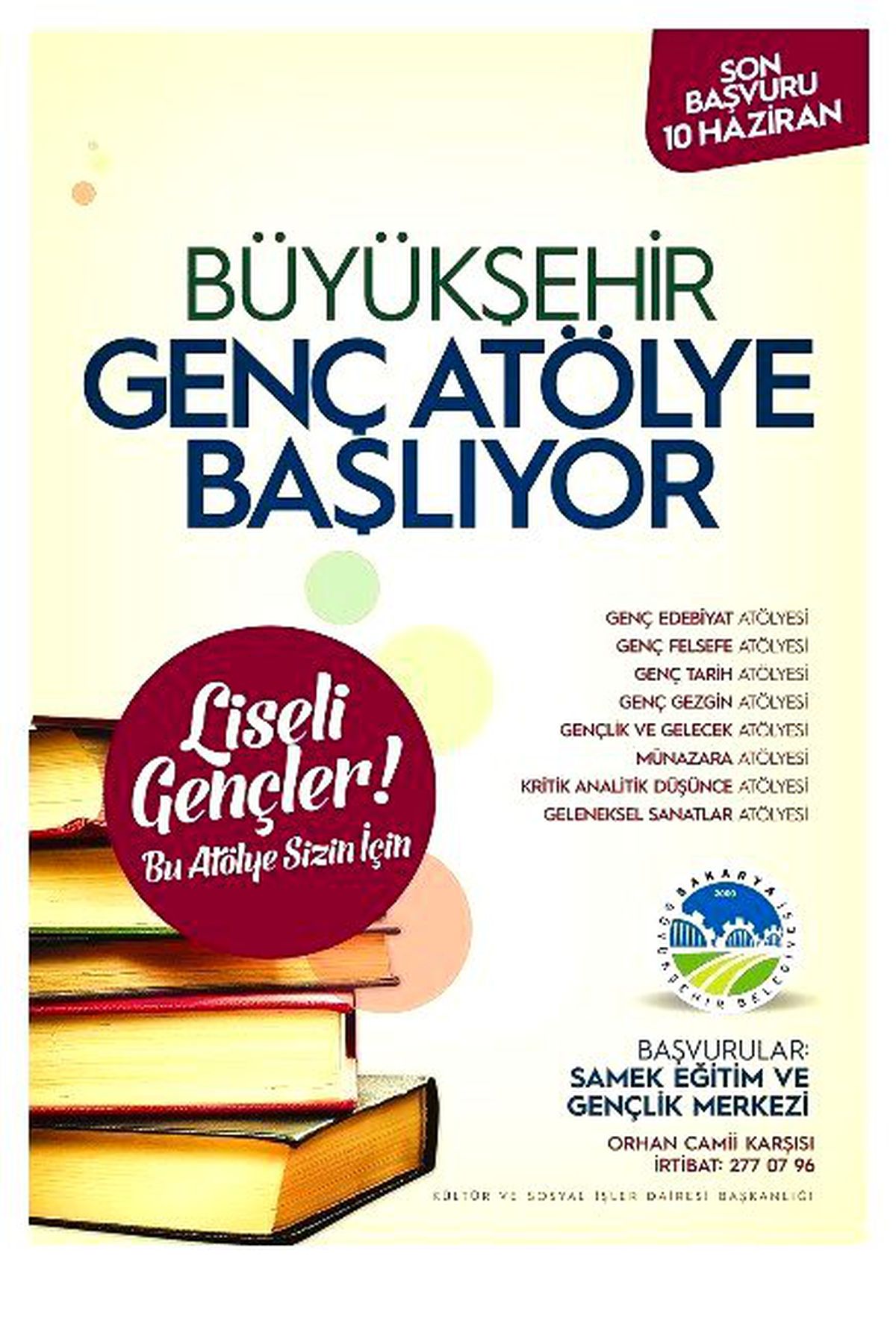 Genç Atölye\'de Kayıtlar Devam Ediyor