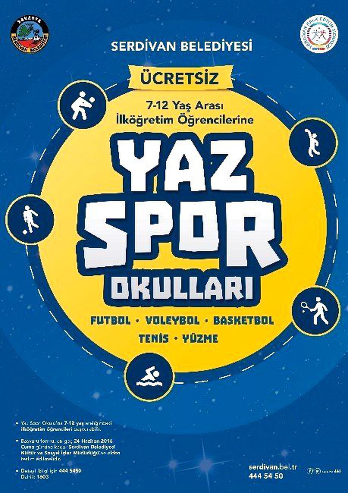 Serdivan Belediyesi\'nden Çocuklara Ücretsiz Yaz Spor Okulları