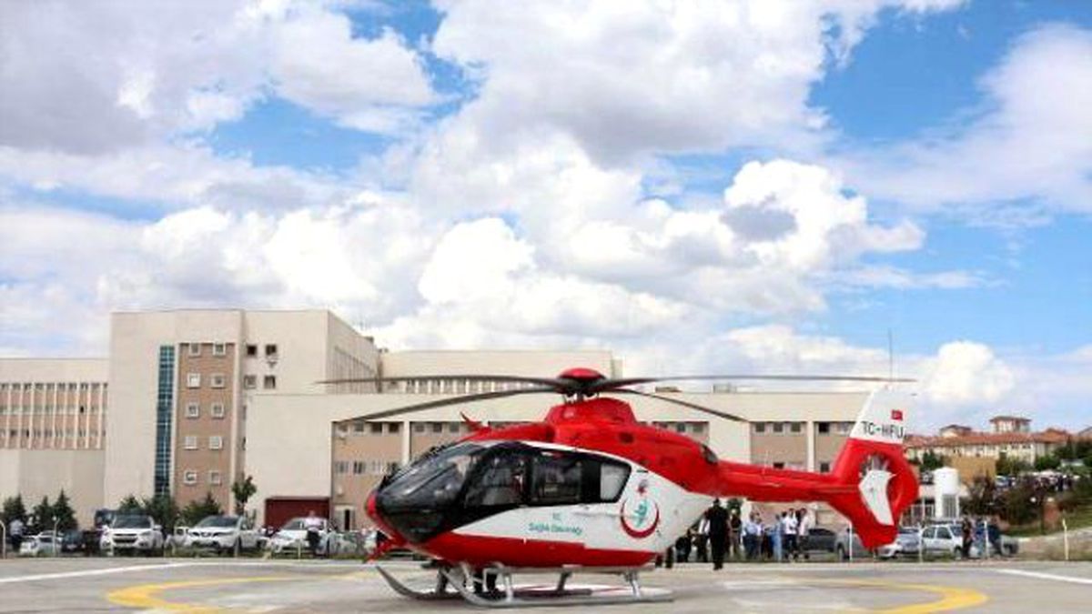 Yaralı Gencin İmdadına Helikopter Ambulans Yetişti