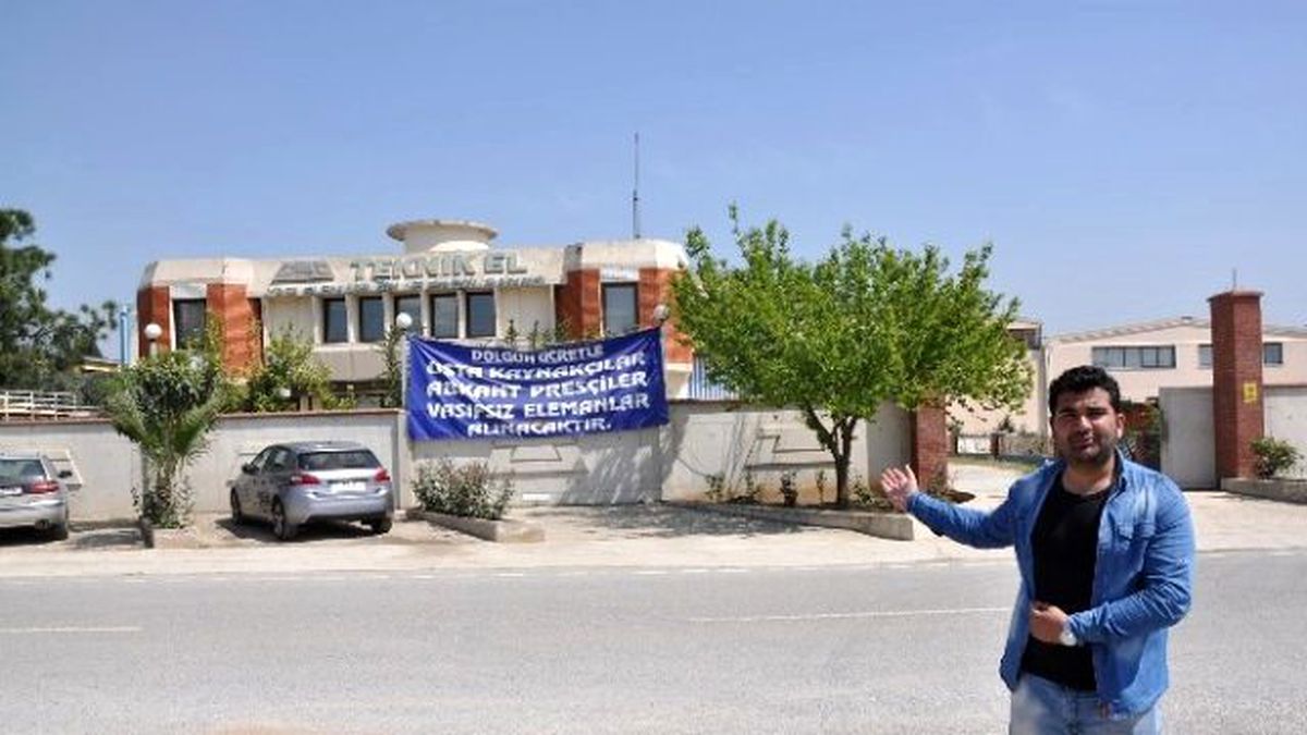 Pankartla İşçi Aranıyor