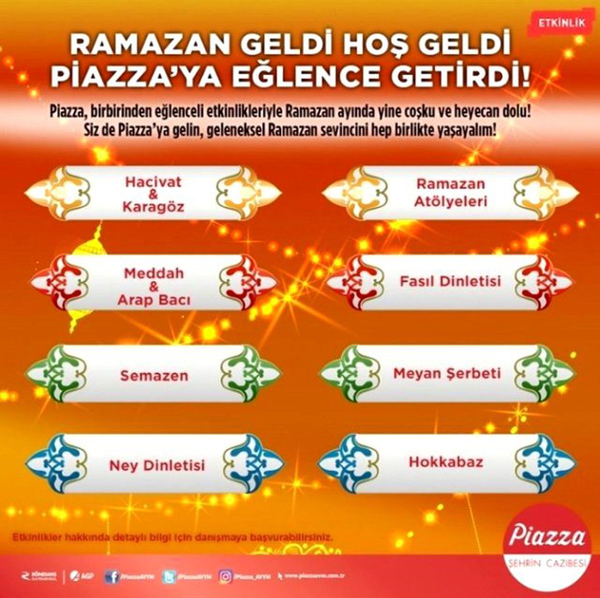 Piazza\'da Ramazan Yine Çok Renkli