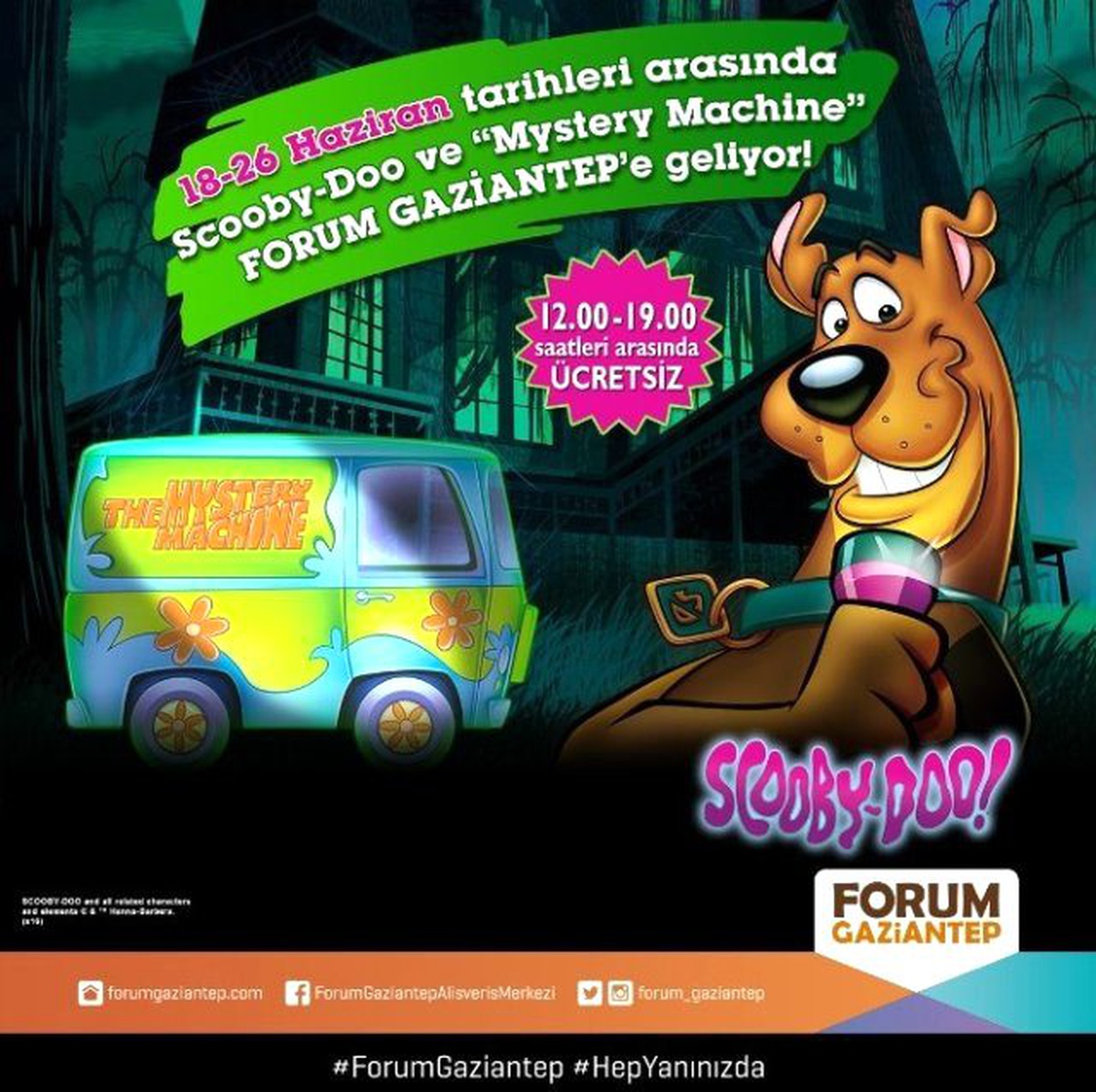 Scooby Doo 18-26 Haziran Tarihleri Arasında Forum Gaziantep\'te