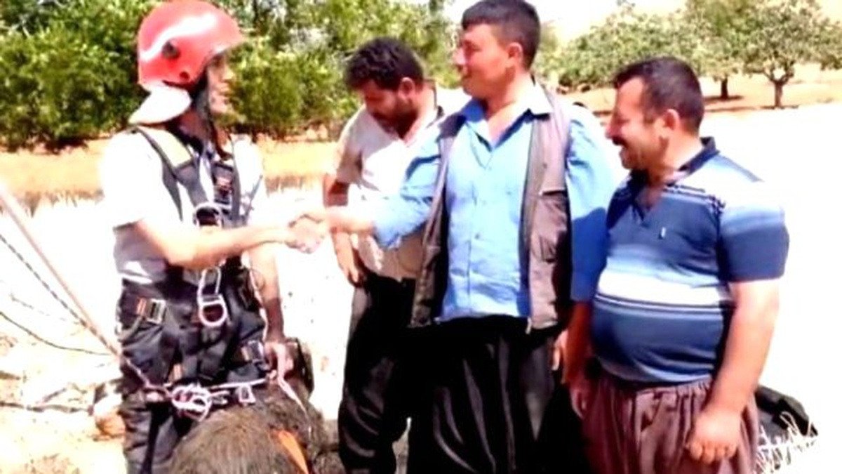 Gaziantep\'te Kuyuya Düşen Keçi Kurtarıldı