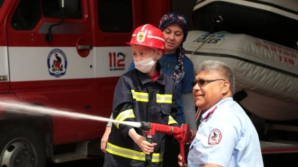 Lüsemili Küçük Furkan, İtfaiyeci Oldu