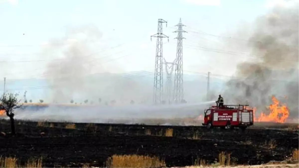 Buğday Tarlasındaki Yangın Son Anda Söndürüldü