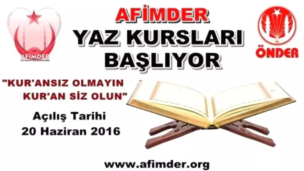 Afimder Yaz Dönemi Kursları Başlıyor