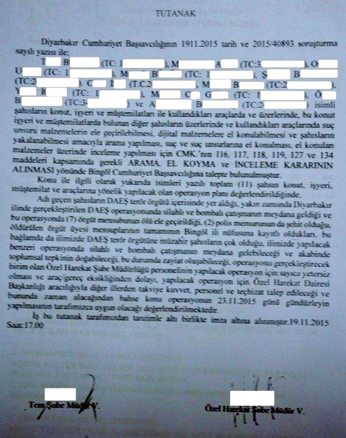 Bingöl\'de Polis Personel Yetersizliğinden IŞİD Operasyonunu 5 Gün Sonra Yapılmış