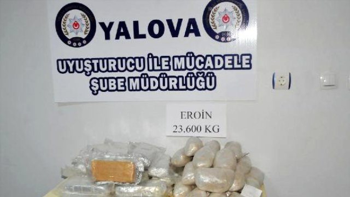 Yalova Polisi 23 Kilo Eroin Ele Geçirdi
