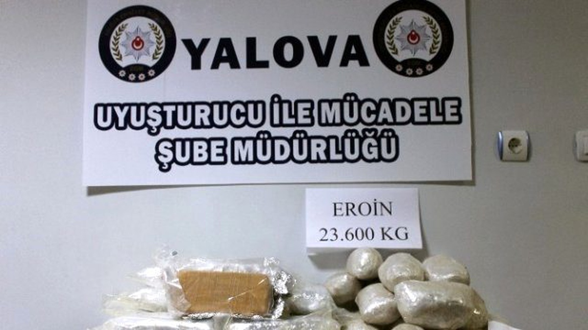 Yalova Polisi 23 Kilo Eroin Ele Geçirdi