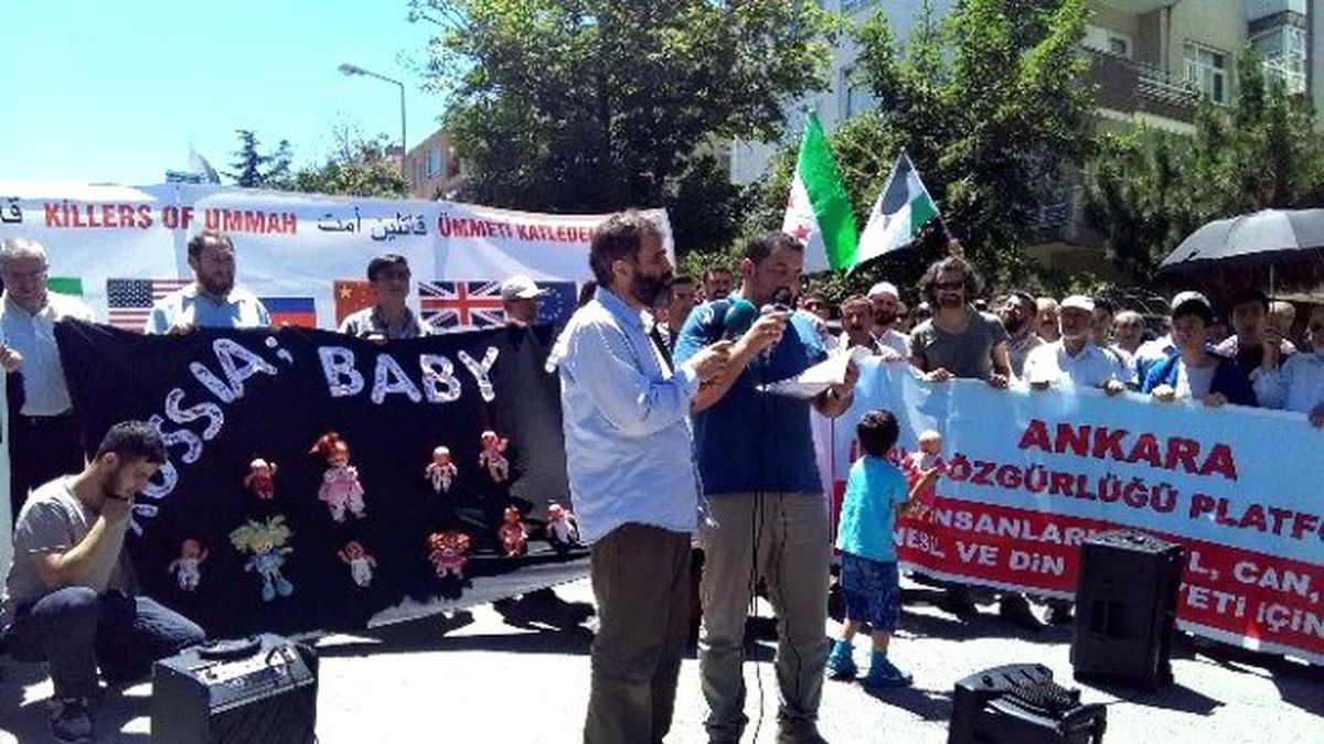 Rusya Büyükelçiliği Önünde "Suriye" Eylemi