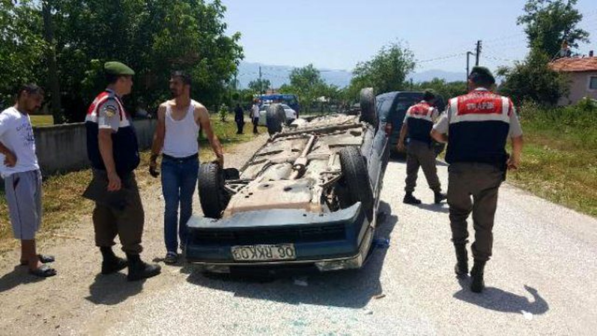 Otomobil Takla Attı: 3 Yaralı