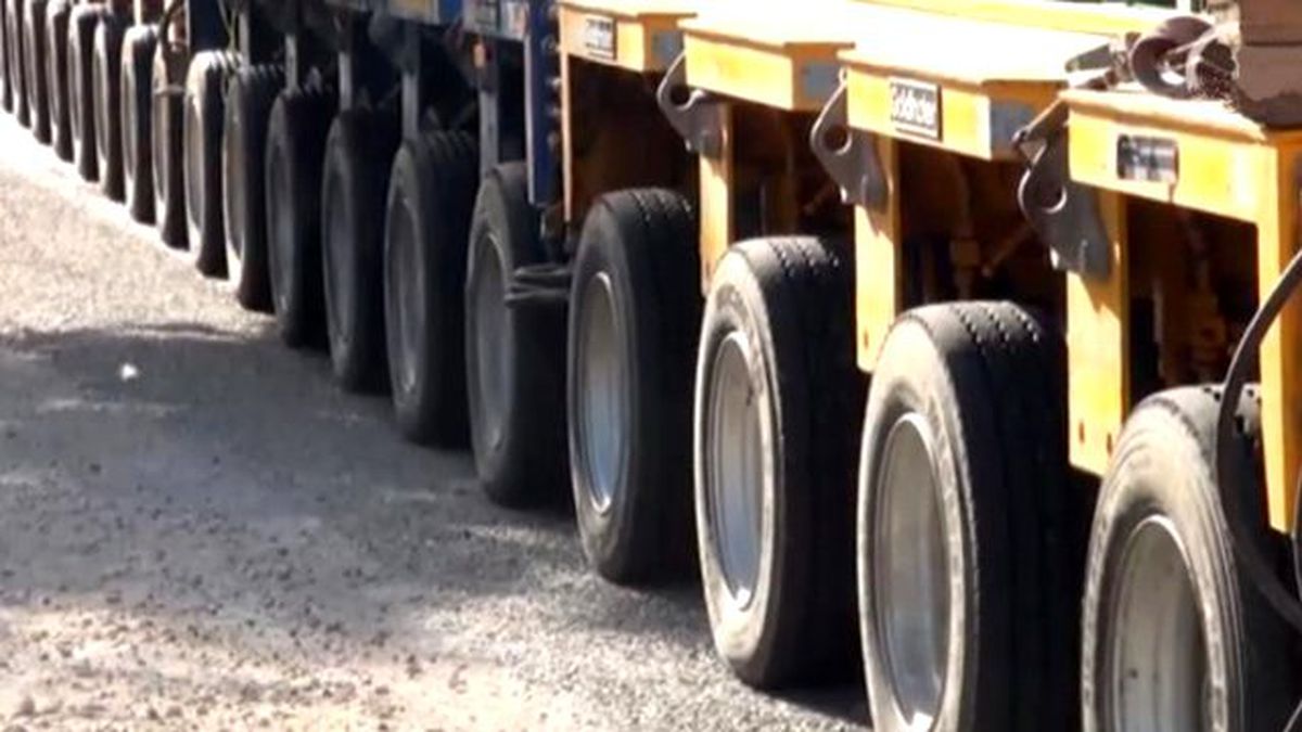 480 Tonluk Doğalgaz Türbini 240 Tekerlekli TIR'la Taşınıyor