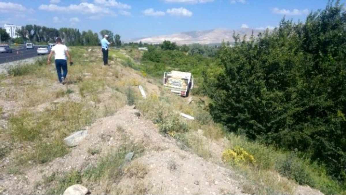 Kamyonet Bağa Uçtu: 3 Yaralı