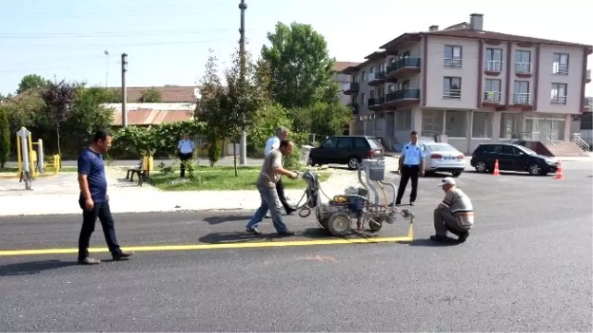 Pazaryeri Alanında Çizgiler Tamamlandı