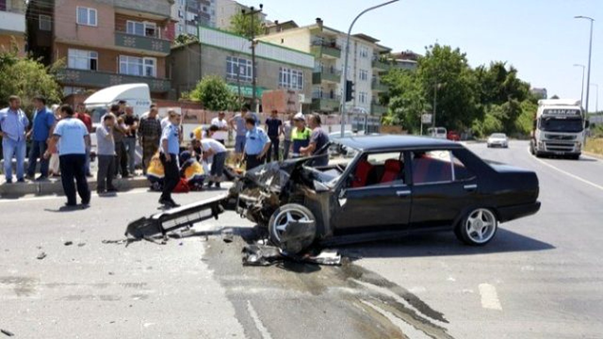 Annesinin Kucağındaki Bebek Kazadan Yara Almadan Kurtuldu