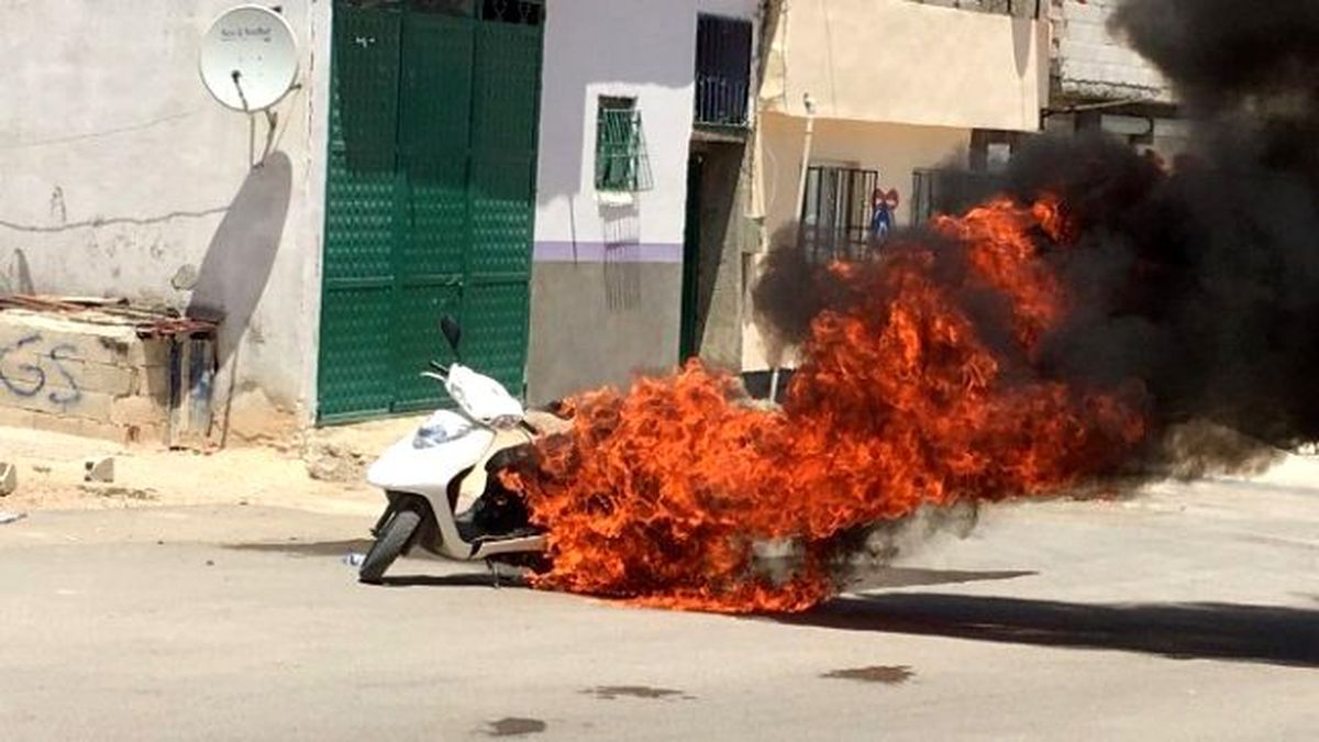 Seyir Halindeki Motosiklet Yandı