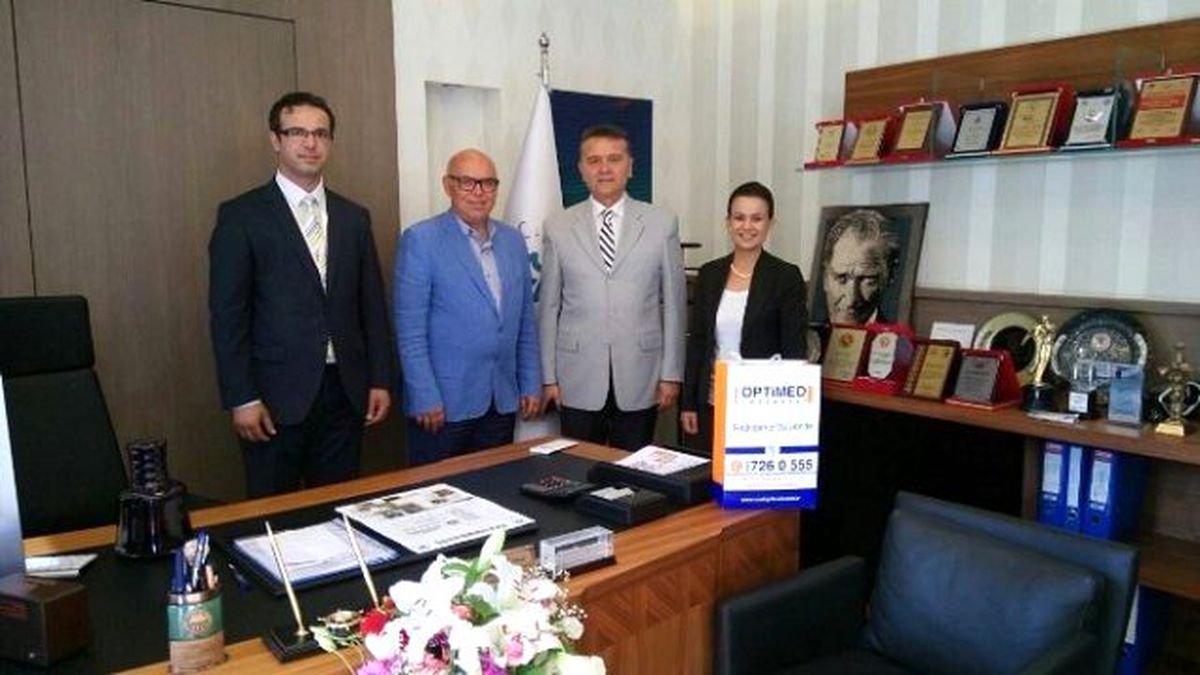 Optimed Hastanesi Başhekimi Çalışkan, Başkan Eşkinat\'ı Ziyaret Etti