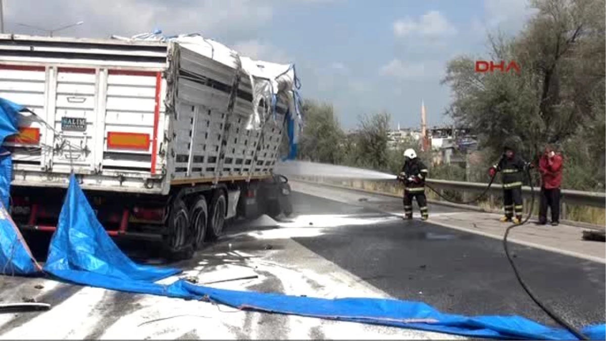 Adana Amonyum Nitrat Gübresi Yüklü Kamyon Tankere Çarptı