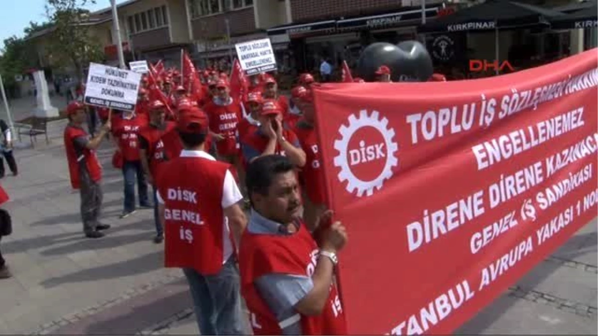 Beşiktaş Belediyesi\'nde İşçilerin Toplu Sözleşme Eylemi