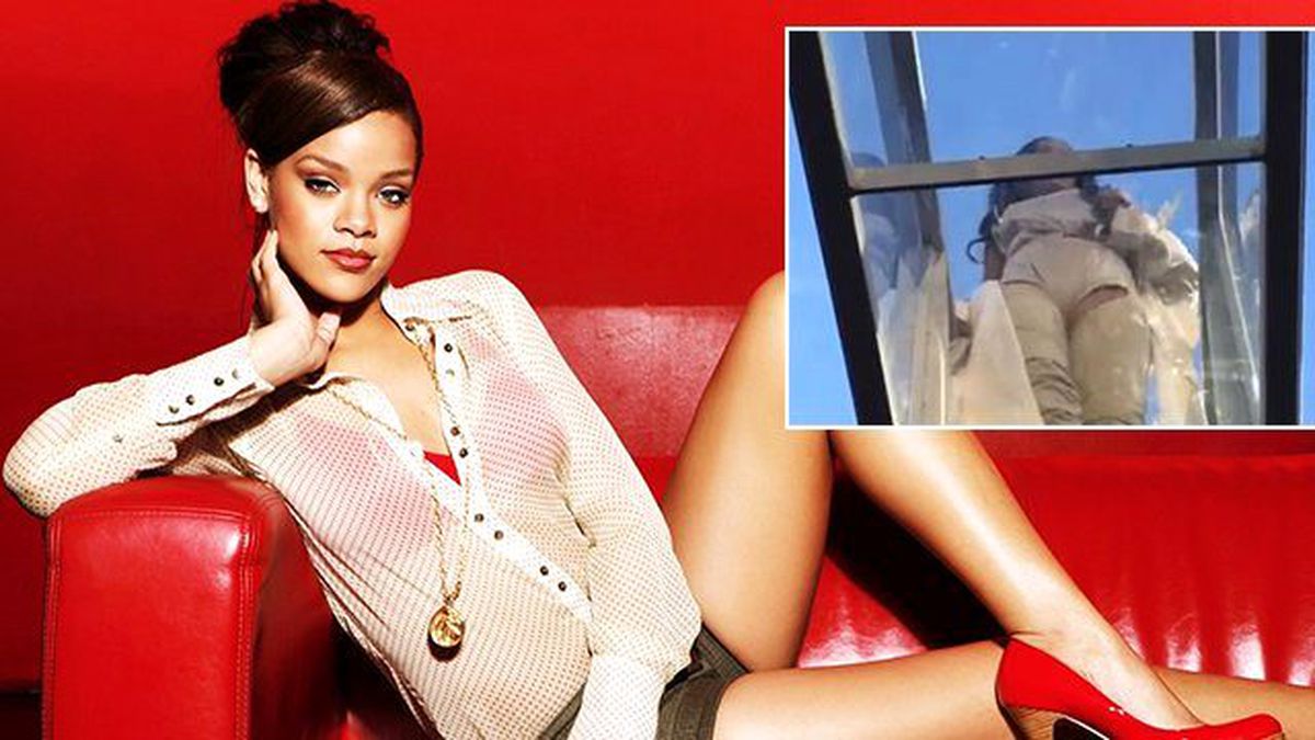 Rihanna, Cam Podyumda Yaptığı Akrobasiyle Yürekleri Hoplattı