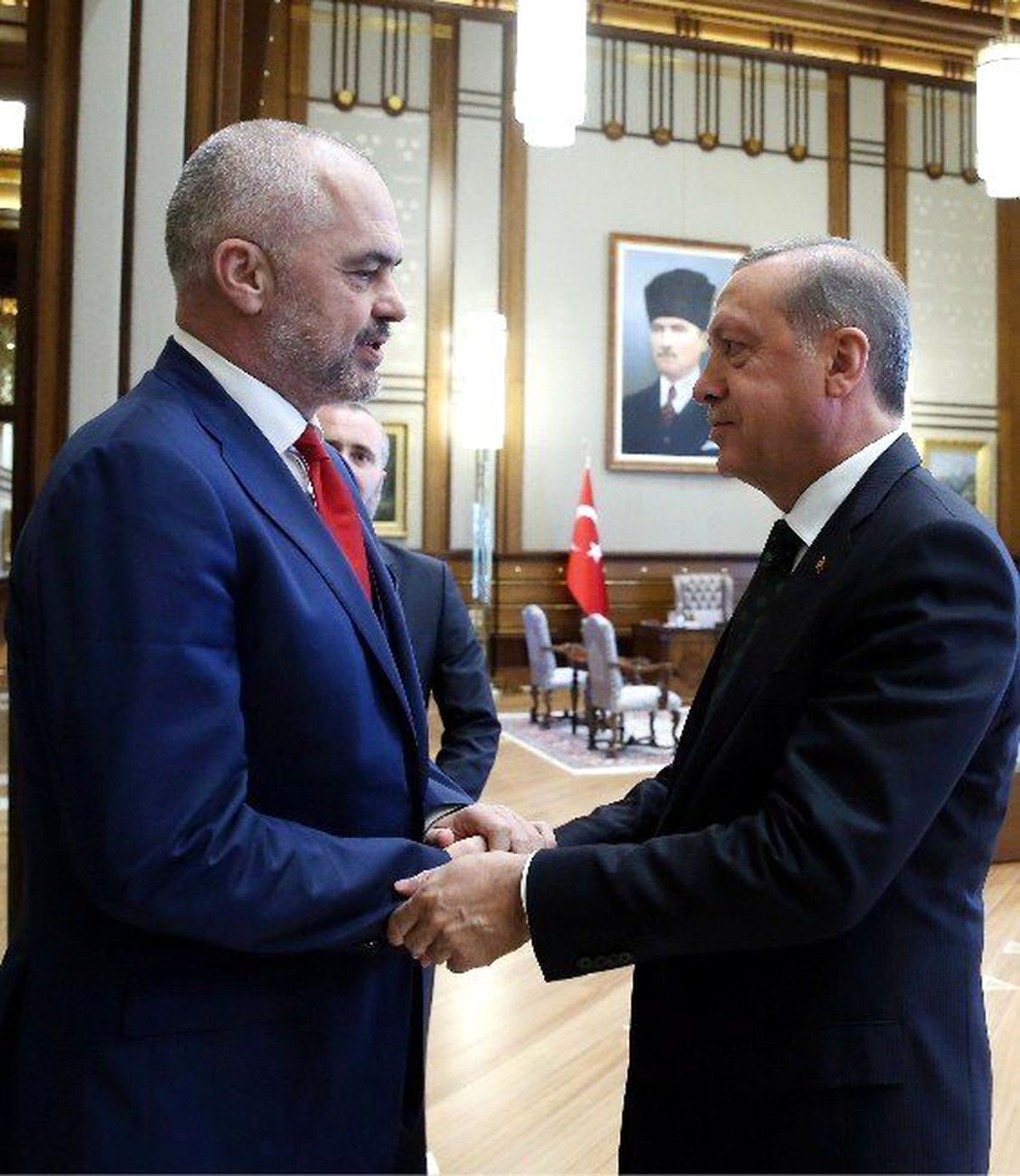 Cumhurbaşkanı Erdoğan, Arnavutluk Başbakanı Rama\'yı Kabul Etti