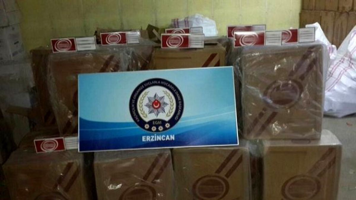 Erzincan\'da 15 Bin Paket Kaçak Sigara Ele Geçirildi