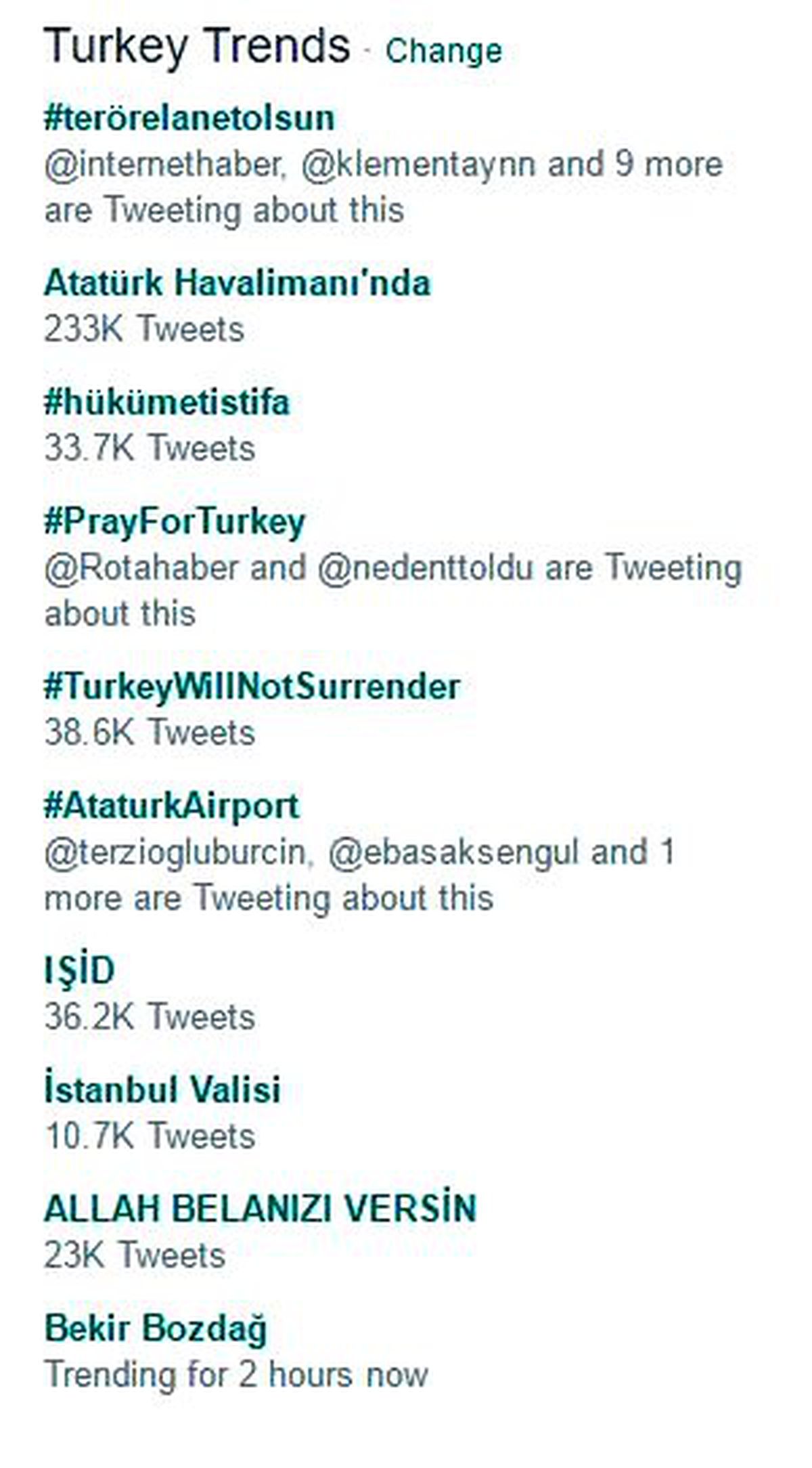 Twitter'da Dünya, 'Türkiye İçin Dua Edin' Etiketiyle Destek Verdi