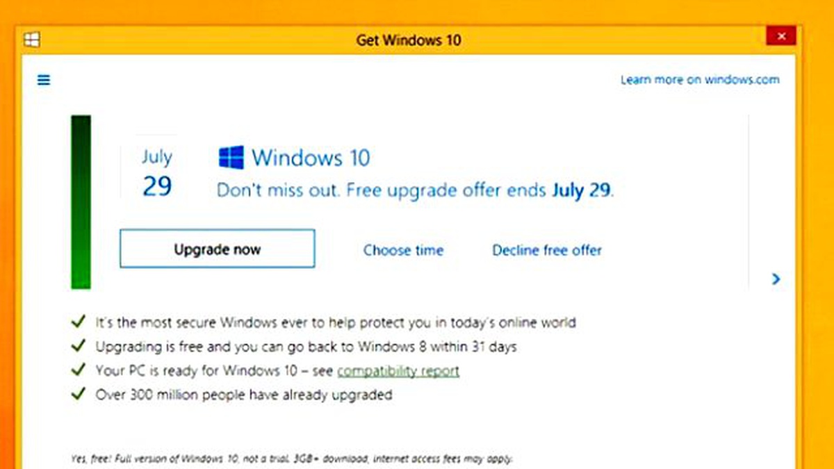 Windows 10\'a Yükseltmek Artık İsteğe Bağlı!