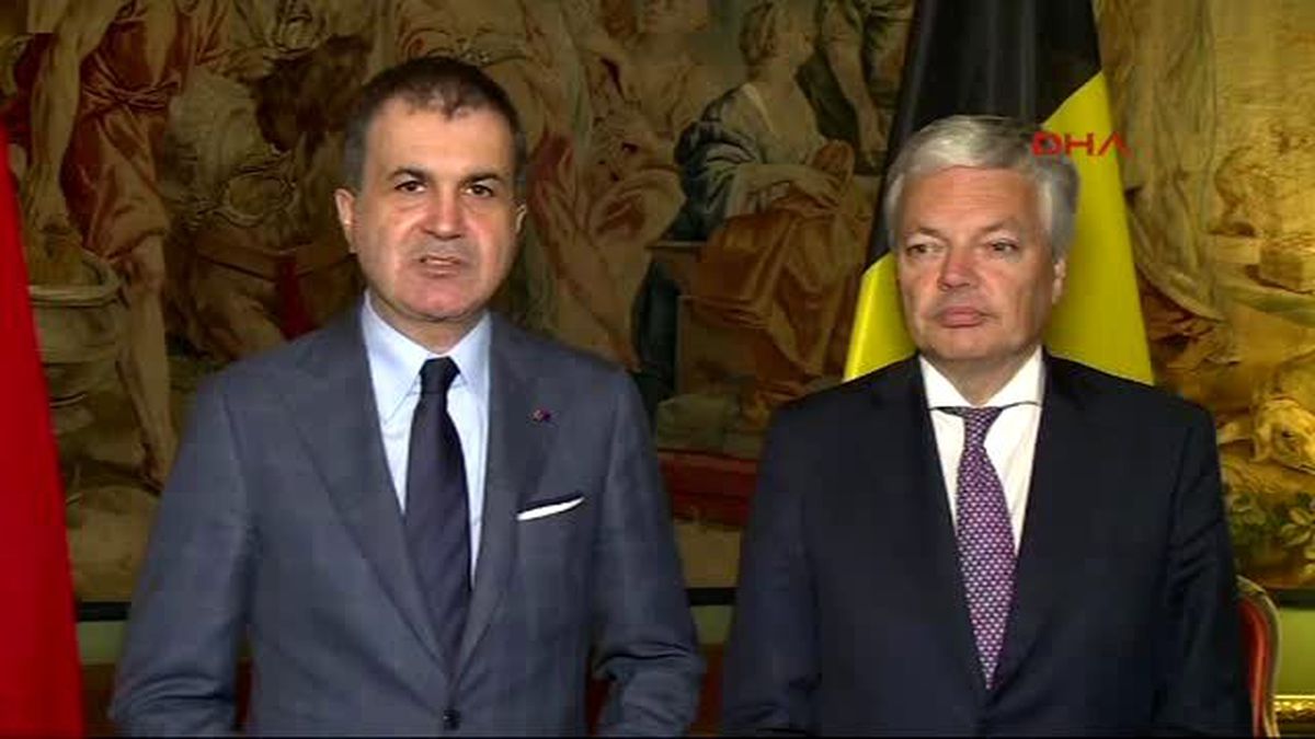 AB Bakanı Ömer Çelik ile Belçika Dışişleri Bakanı Reynders Ortak Basın Toplantısı Düzenledi.