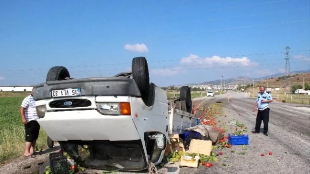 Kamyonetle Takla Attı Burnu Bile Kanamadı