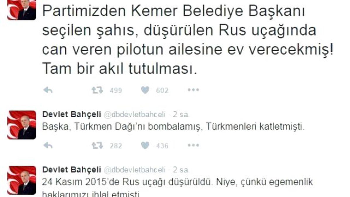 MHP Lideri Devlet Bahçeli\'den Kemer Belediye Başkanı Gül\'e İhraç İstemi
