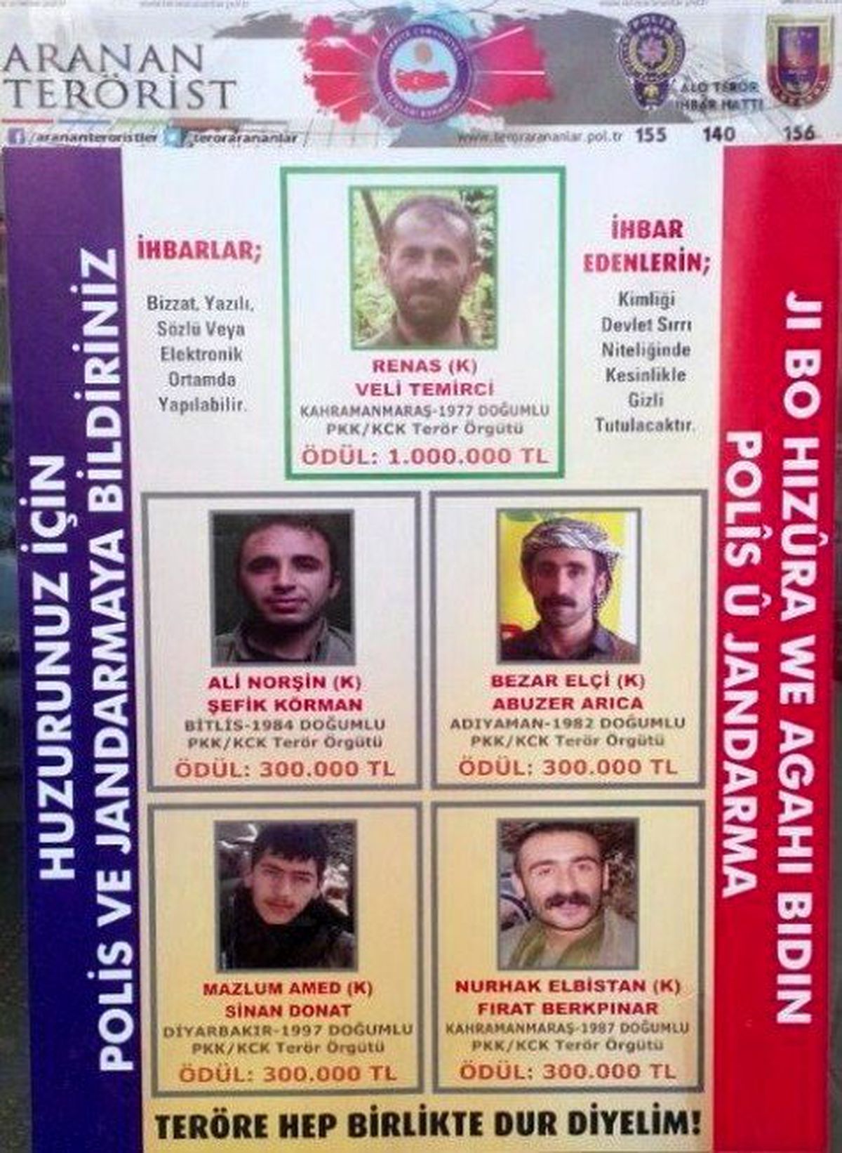 Adıyaman Kırsalındaki Teröristlerin Listesi Yayınlandı