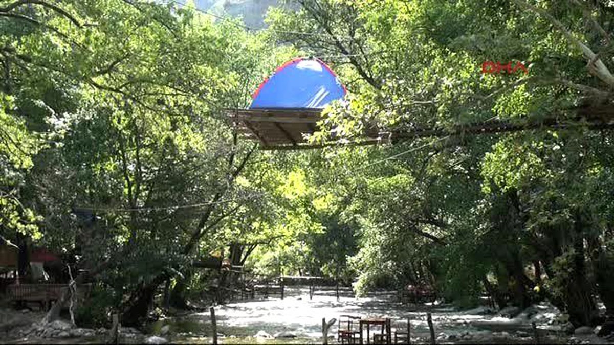 Fethiye-Ağaç Dalında Kamp Çadırına İlgi