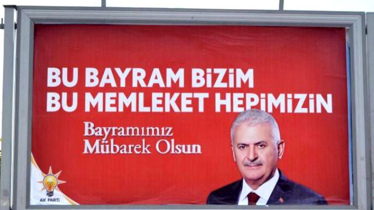 Başbakan Yıldırım\'ın Bilboardlarda Bayram Mesajı
