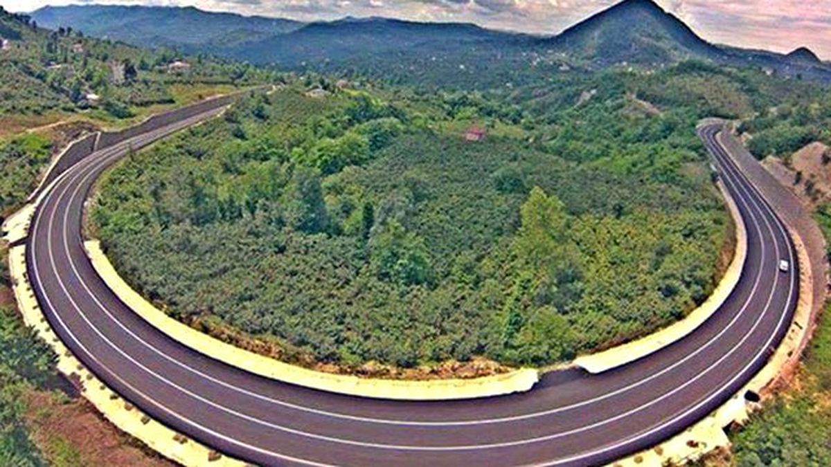 Karadeniz - Akdeniz Yolu'nun Tamamlanan Kısmı Havadan Görüntülendi