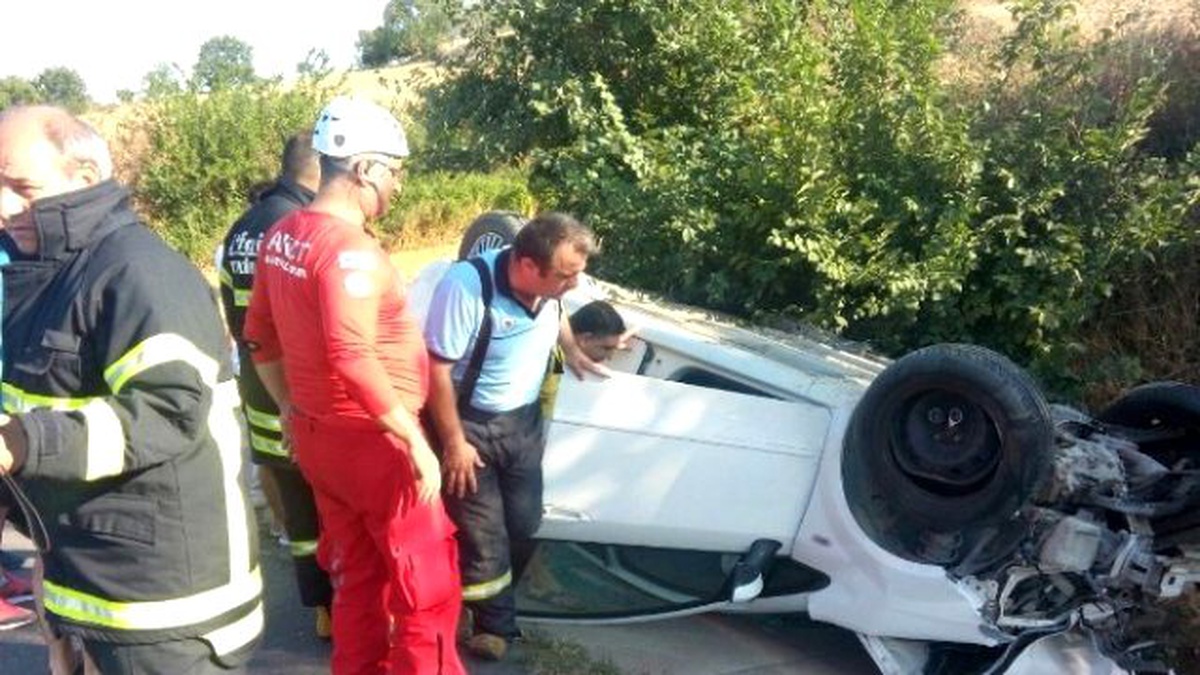Otomobil Takla Attı: 1 Yaralı