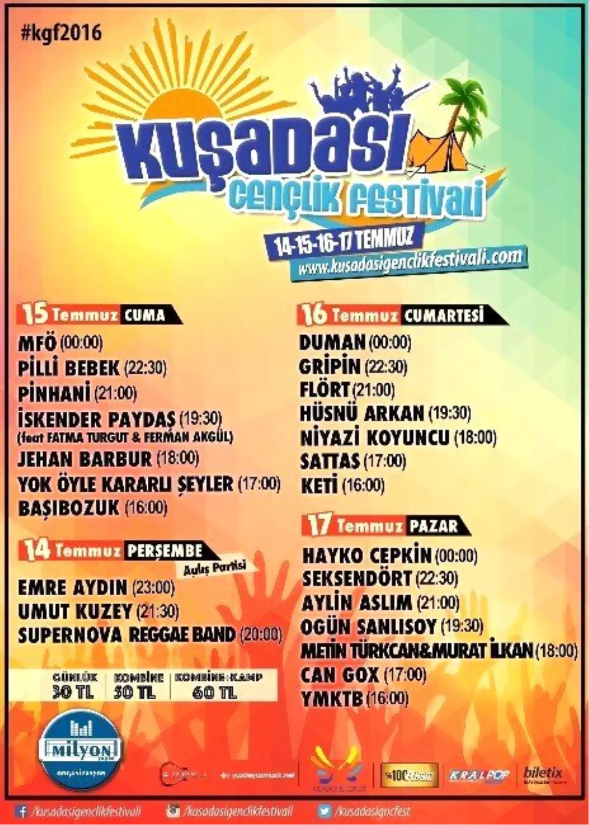 Kuşadası Gençlik Festivali 14-17 Temmuz Tarihleri Arasında Yapılacak