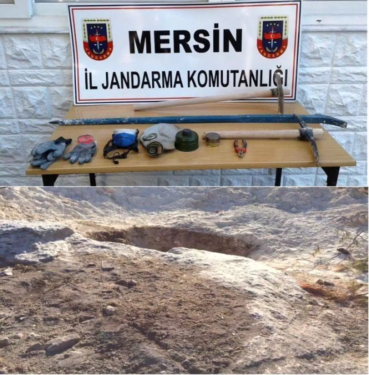 Mersin\'de Kaçak Kazı Yapan 2 Kişi Suçüstü Yakalandı