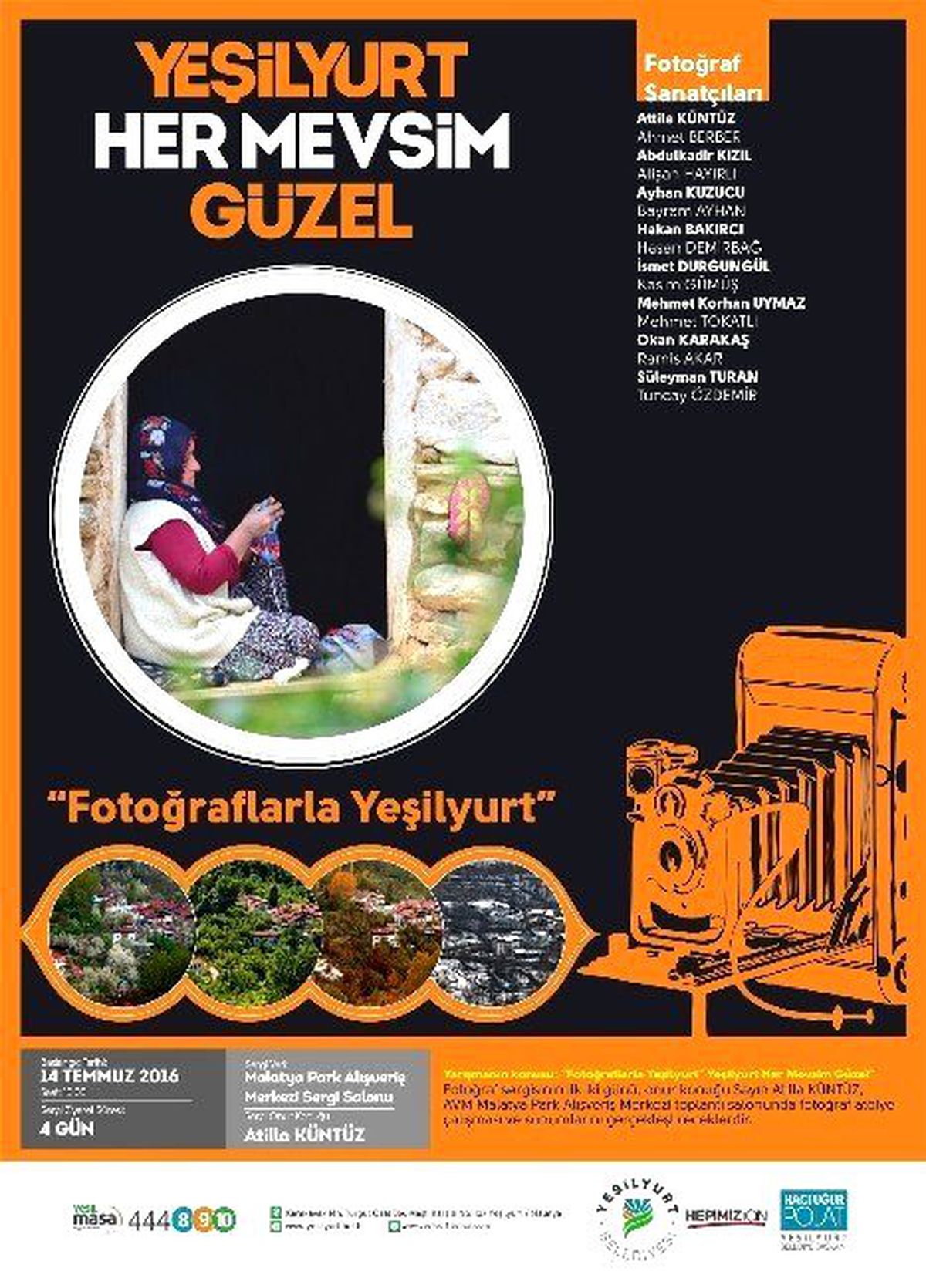 Malatya\'da "Yeşilyurt Her Mevsim Güzel" Adlı Fotoğraf Sergisi Açılacak