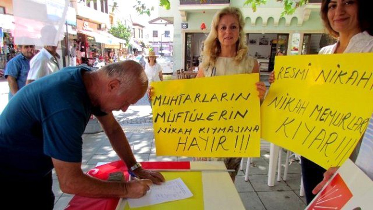 Nikah Yetkisine Karşı İmza Kampanyası