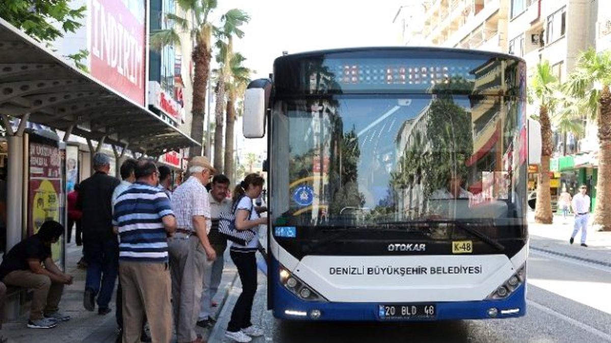 Denizli\'de Büyükşehir Otobüsleri Ücretsiz