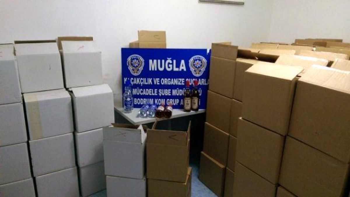 Bodrum\'da 2 Bin 388 Adet Kaçak İçki Ele Geçirildi