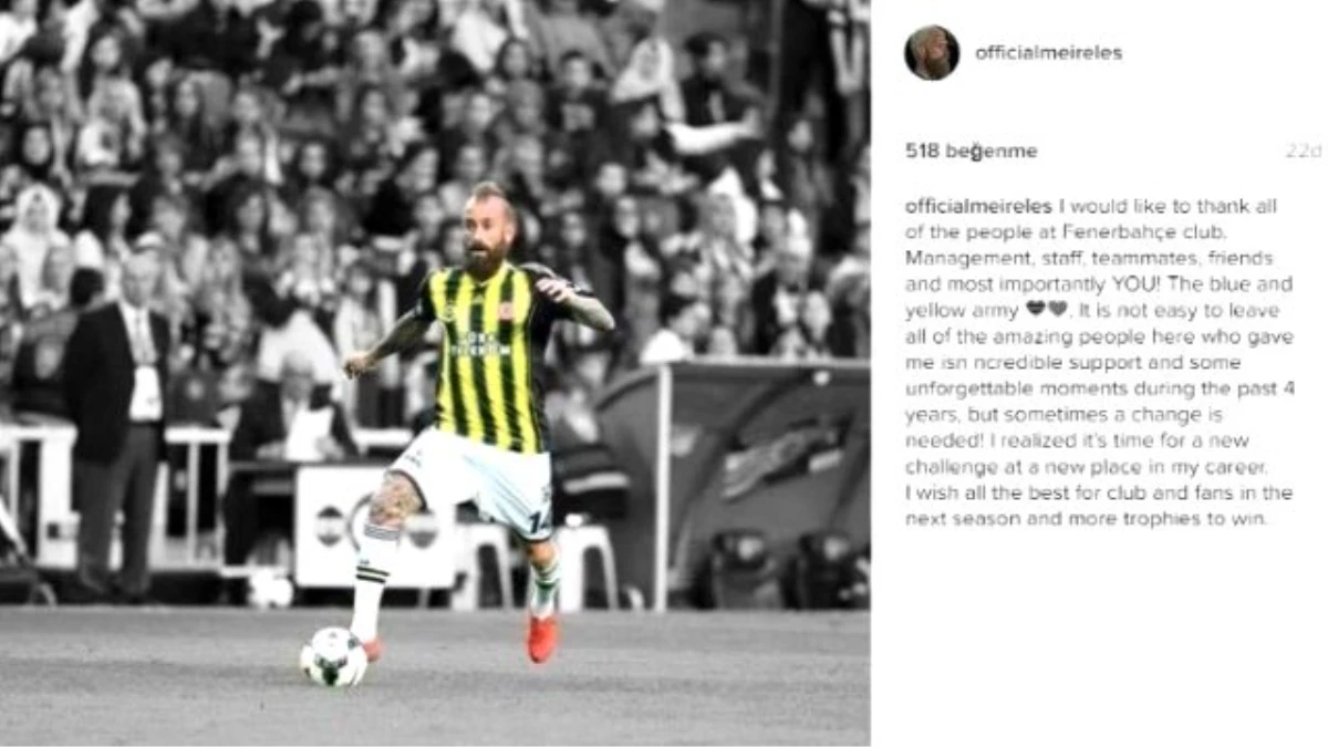 Meireles, Fenerbahçe\'ye Veda Etti