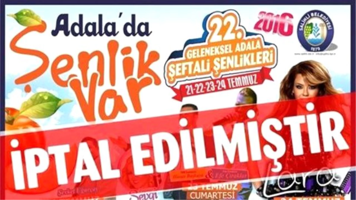 Salihli\'de Festival İptal Edildi