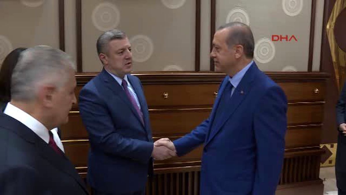 Cumhurbaşkanı Erdoğan, Gürcistan Başbakanı Kvirikaşvili\'yi Kabul Etti